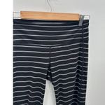 Athleta Women Black Gray Striped Polyester Spandex Full Length Leggings Small Photo 4