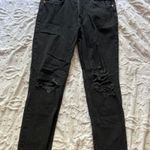 H&M Size 6 Black Ripped Boyfriend Low waist Jeans Photo 1