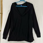 Old Navy  V Neck Hoodie Womens Large Tall Black Photo 0