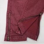 Joie  Park Low / Mid Rise Skinny Crop Ankle Zip Utility Pant in Burgundy Photo 9