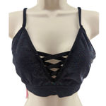 Victoria's Secret Victoria Secret Pink Black Rainbow Metallic Shimmer Bralette Womens Large Photo 0