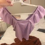 ZARA Purple ruffle top Photo 0