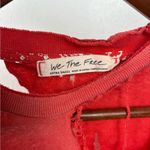 We The Free  Extra Small Free People Rubi Tee Cosmic Red Distressed‎ T-shirt XS Photo 5
