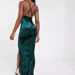 ASOS NWT Womens  Club L London Velvet Square Neck Crushed Velvet Maxi Dress  Sz 4 Photo 1