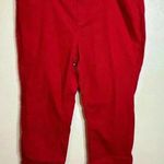 Lands End Women's Plus Corduroy‎ Mid Rise Pants Red Size 20W Photo 0