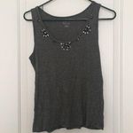 New York & Co Women's Gray Tank Top Scoop Neck Size Large Photo 0