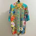 Johnny Was NWOT  Blue Leopard Shirt Dress or Cover Up Multicolor Size S Photo 12