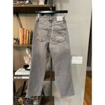 ZARA  Current Season High Rise Straight Leg Jeans Grey Z1975 Womens 34 US 2 Photo 7