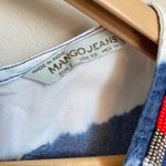 Mango  Jeans Blue Tie Dye Dress Bead Accents Open Back Size XS Photo 4