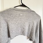 Alo Yoga  Gray Long Sleeve Cropped Shrug Sweater Photo 5