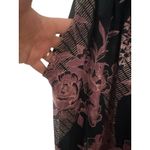 Daily Practice Cool Breeze Black Purple Floral Smocked Waist Jogger Pants Size S Photo 3