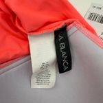 La Blanca  Tankini Top Size 12 NWT Island Goddess Hot Coral Halter Neon Swim Photo 4