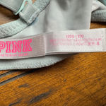 PINK by Victoria's Secret Light Blue Floral Print Push Up Bra Size 32DD Green Photo 4