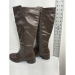 Journee Collection Womans Knee High Riding Boots 6.5 Brown Full Zip Heel NWOT Photo 3