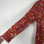 Free People NWT Covent Garden Orange Rust Floral Ruffle Midi Dress Size 12 Photo 12