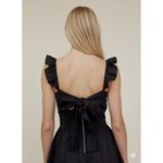 Reformation NWT Vecchio in Black Linen Tie Back Maxi Tank Dress 8 $388 Photo 2