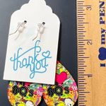 I Love The 80’s Colorful Teardrop Earrings New Photo 0