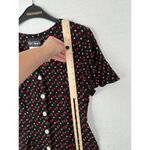 Vintage Ms Choice Womens 10 Romper Jumpsuit 90s Floral Black Red Short Sleeve US Photo 10