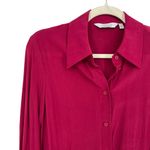 & Other Stories & Other Stories Silk Button-Up Blouse Long Sleeve Burgundy Red Size 4 Photo 2