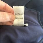 Bill Levkoff Levkoff keyhole neck navy chiffon a-line long gown size 6 Photo 2