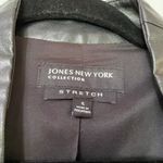 Jones New York Black Fitted Cropped Blazer Jacket Y2K Womens 4 Collarless Preppy Photo 8