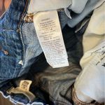 Madewell  Dad Jeans Blue Denim Baggy Straight Wide High Rise Distressed Hem 30 Photo 4