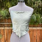 Victoria's Secret Victoria’s Secret Silk Napkin Scarf Tie Top Green with Beading size M/L Photo 5