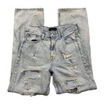 Aeropostale Women's Jeans Size 6 Distressed Light Wash Baggy 90s Style Photo 2