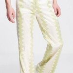 ASOS DESIGN // smart flared pants with pastel green abstract stripe Photo 0