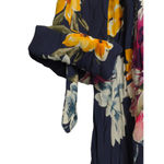 Yumi Kim  OOTD Dress Navy Floral Print Drop Waist - Approx. S (see meas.) FLAW Photo 6