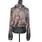 Just Polly Oriental Asian Dragon Crop Top Size XL‎ Floral Black Long Sleeve Photo 6