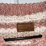 POL Pink and Cream Striped Sweater Photo 3
