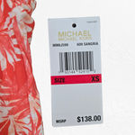 Michael Michael Kors Coral Orange Pink Tropical Tankini Halter Swim Top Size XS Photo 3