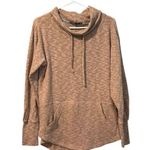 prAna Sweater Women Size Small Drawstring Long Sleeve Cowl Neck Coral Brown Soft Photo 0