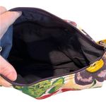 Sun And Sand Tote Plants Cactus Flowers Canvas Shoulder Bag Colorful Zip Pocket Purple Photo 3