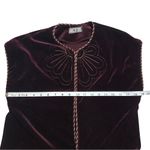 Vintage Women's Act III Burgundy Velvet 70s Style Theater Vest OS Red Size M Photo 2