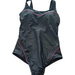 Catalina One-Piece Black Swimsuit Pink Accents Size S (4-6) Padded Stretchy Photo 0