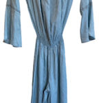 Walter Baker Milan Light Chambray Jumpsuit Off The Shoulder Wide Leg Crochet -S Photo 0