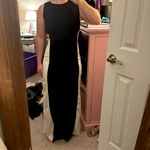 Chicwish Black & White Maxi Dress Cut Out Sides Photo 1