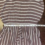 Zenana Outfitters Beige & White Striped Jumpsuit with Pockets - size large Photo 9