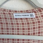 Faithfull the Brand Faithful the Brand Revolve Maple Pink Plaid Cut Out Midi Dress Photo 11