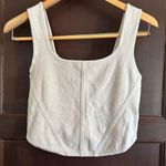 House of Harlow 1960 | Knit Square Neck Corset Style Crop Tank | Size Small Photo 0