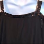 Established 1962 black evening dress with sheer cold shoulder design. Sparkle Black Size undefined Photo 6
