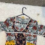 Anthropologie  Floral Patchwork Midi Dress - Yellow, Blue, Red Photo 8