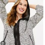 Lou & grey Leopard Print Wanderweave Windbreaker Jacket Size XL Photo 1