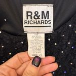 R & M Richards Vintage Y2K  Black Sequin Tank Top Beaded Party Blouse Size 12 Photo 3
