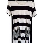 Alembika Black and White Striped TShirt Dress Size 10 Photo 0