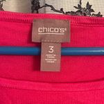 Chico's Hot Pink Sparkle Embellished Sweater Photo 3