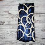 Badgley Mischka  Strapless Sequin Silk Cocktail Dress Size 2 Photo 1