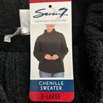 Seven7  Chenille Sweater Black Size XL Cowl Neck Oversized Knit Super Soft NWT Photo 4